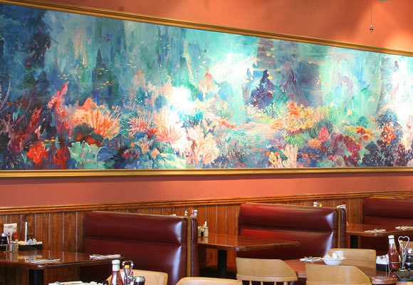 The art of famous Vietnamese artist Tri Minh Nguyen is on display at Cindi's Campbell Road location