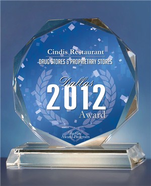 Cindis Restaurant Receives 2012 Dallas Award