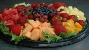 family reunion fruit and veggie tray